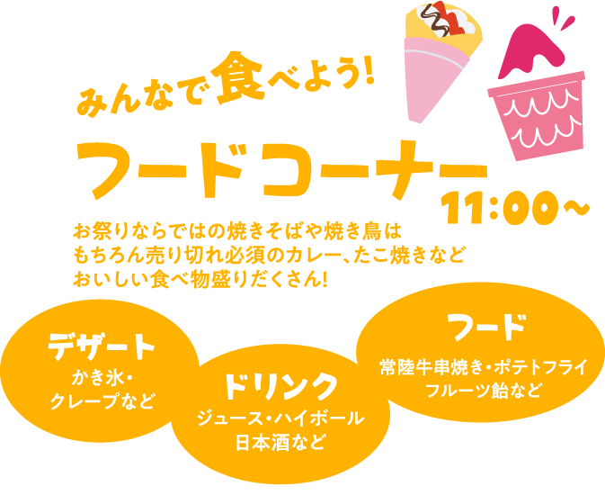 フードコーナー 11:00~